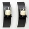 Accent Plus Home Decorative Modern Matte Black Wall Candle Holder Pair